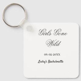 Girls Gone wild Bachelorette party name date bride Sleutelhanger