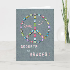 Girls Goodbye Braces Gefeliciteerd Vredesteken Kaart