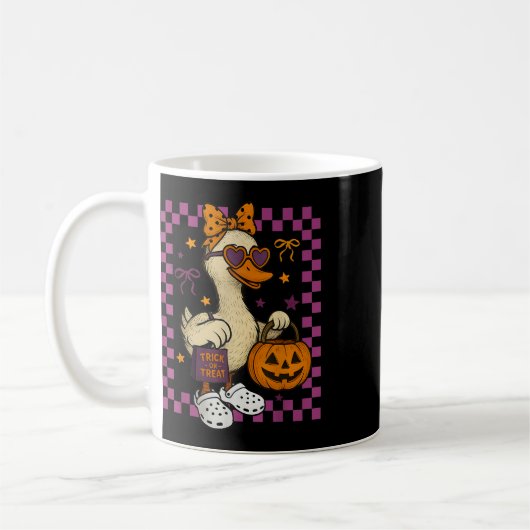 Girls Goose Halloween Spooky Goosey Silly Goose Pu Koffiemok (Links)