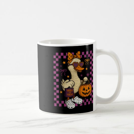 Girls Goose Halloween Spooky Goosey Silly Goose Pu Koffiemok (Rechts)