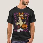 Girls Goose Halloween Spooky Goosey Silly Goose Pu T-shirt (Voorkant)