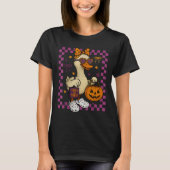 Girls Goose Halloween Spooky Goosey Silly Goose Pu T-shirt (Voorkant)