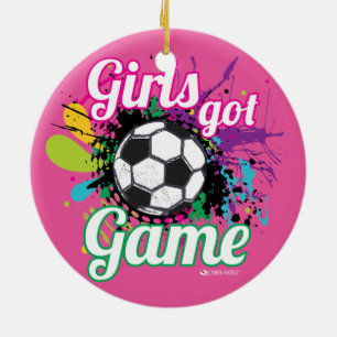 GIRLS GOT GAME SOCCER ORNAMENT