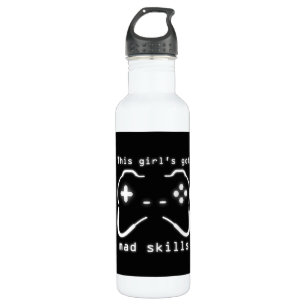 Girl's Got Mad Skills Video Game Controller Water Waterfles