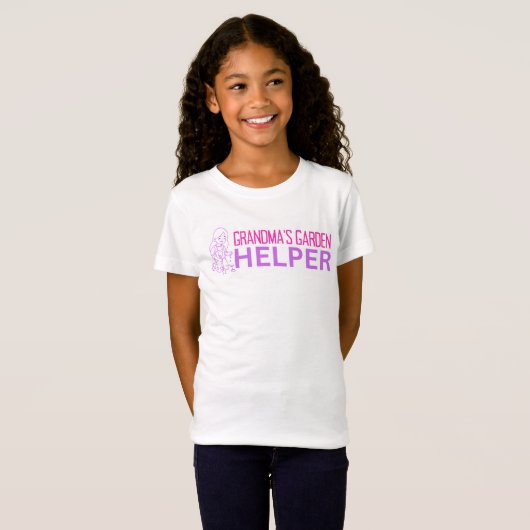 Girl's Grandma's Garden Helper T-Shirt (Voorkant volledig)