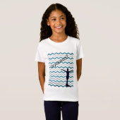 Girls Gymnast Chevron Gymnastics T-Shirt (Voorkant volledig)