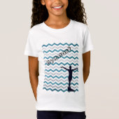 Girls Gymnast Chevron Gymnastics T-Shirt (Voorkant)