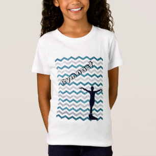 Girls Gymnast Chevron Gymnastics T-Shirt