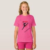 Girls Gymnast Heart T-shirt (Voorkant volledig)