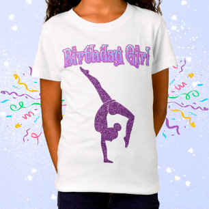 Girls Gymnastics Birthday Girl T-Shirt