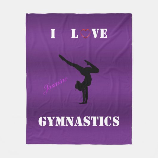 Girls Gymnastics Blanket Fleece Deken (Voorkant)
