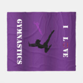 Girls Gymnastics Blanket Fleece Deken (Voorkant (Horizontaal))