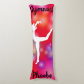 Girls Gymnastics Bubble Fun Lichaamskussen (Voorkant Verticaal)