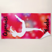 Girls Gymnastics Bubble Fun Strandlaken (Voorkant)