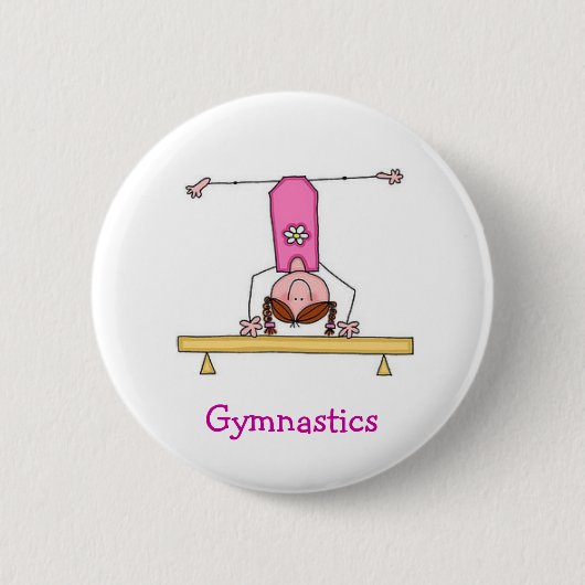Girls Gymnastics Button (Voorkant)