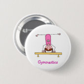 Girls Gymnastics Button (Voorkant /achterkant)