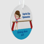 Girls Gymnastics Cute Personalized Gymnast Ornament (voorkant)