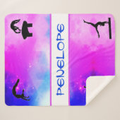 Girls Gymnastics Events Abstracte Sherpa Blanket Sherpa Deken (Voorkant (horizontaal))