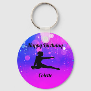 Girls Gymnastics Happy Birthday Sleutelhanger