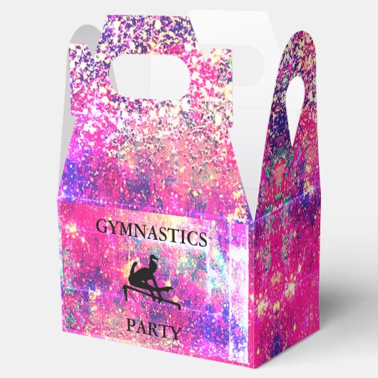 GIRLS GYMNASTICS PARTY FAVOR BOX BEDANKDOOSJES (Geopend)