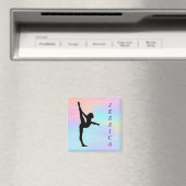 Girls Gymnastics Pastel Magnet (Insitu (Vaatwasser))