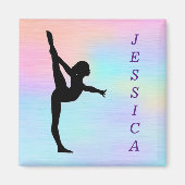 Girls Gymnastics Pastel Magnet (Voorkant)