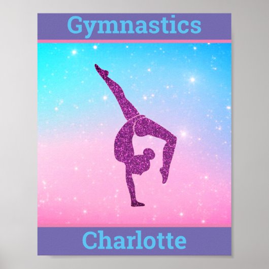 Girls Gymnastics Pastel Poster (Voorkant)