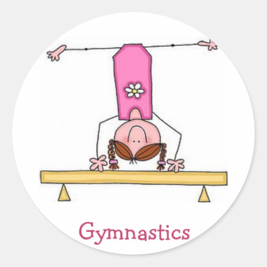 Girls Gymnastics Sticker (Voorkant)