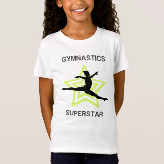 Girls Gymnastics Superstar Leap T-Shirt (Voorkant)