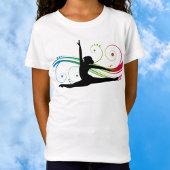 Girls Gymnastics Swirls T-Shirt