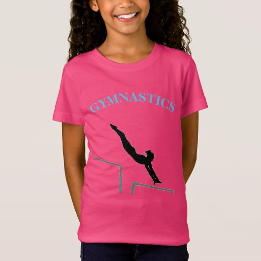 Girls Gymnastics T-Shirt Uneven Bars (Voorkant)