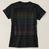 Girls Hair Check - Hair Lengte Chart T-shirt (Design voorkant)