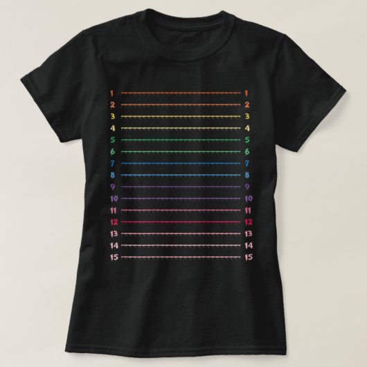 Girls Hair Check - Hair Lengte Chart T-shirt (Design voorkant)