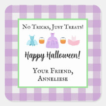 Girls Halloween Gift Label Stickers
