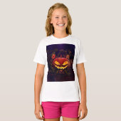 Girl's halloween pumpkin t-shirt (Voorkant volledig)