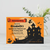 Girls Halloween Spooktacular Birthday Party Kaart (Staand voorkant)