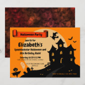 Girls Halloween Spooktacular Birthday Party Kaart (Voorkant / Achterkant)