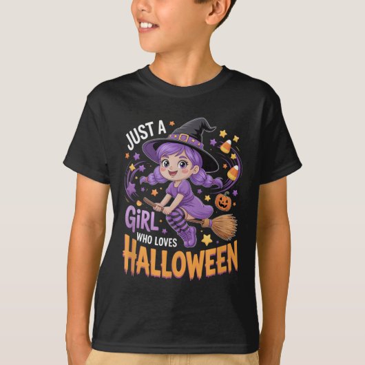Girls Halloween  T-shirt (Voorkant)