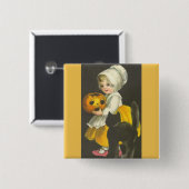 Girls  Halloween Theme Pin Button Badge (Voorkant /achterkant)