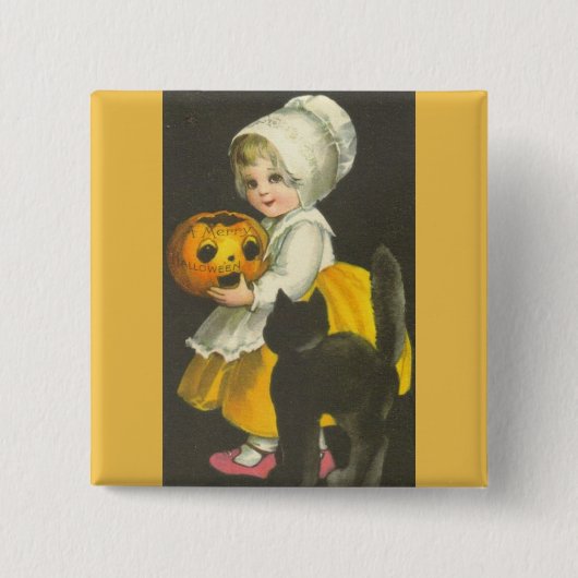 Girls  Halloween Theme Pin Button Badge (Voorkant)