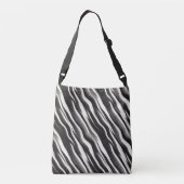 Girls Handstand Zebra Print Faux Fur Crossbody Tas (Achterkant)