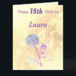 Girls Happy 18th Birthday Fairy Greeting Kaart<br><div class="desc">Mooi ventilatorontwerp Fairy Happy 18th Birthday Wenskaart.</div>