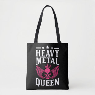 Girls Heavy Metal Queen Rock en Roll Tote Bag