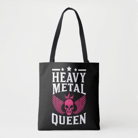 Girls Heavy Metal Queen Rock en Roll Tote Bag (Voorkant)