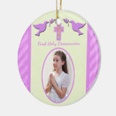 Girl's Heilige Communion Foto Ornament Keepomwille (Links)