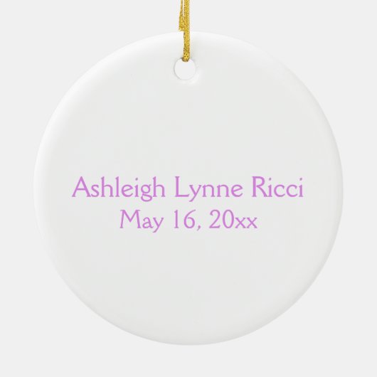 Girl's Heilige Communion Foto Ornament Keepomwille (Achterkant)