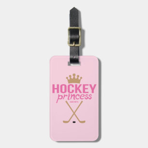 Girls Hockey Princess Pink Hockey Bag Label Bagagelabel