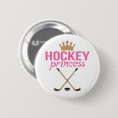 Girls Hockey Prinses Roze Sticks Ronde Button 5,7 Cm (Voorkant /achterkant)