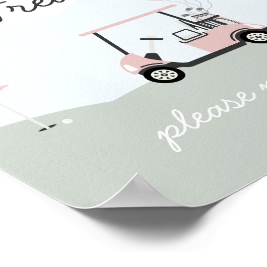 Girls' Hole-in-One Golf 1e verjaardag teken Poster (Hoek)