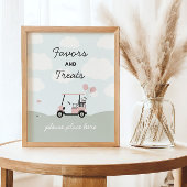 Girls' Hole-in-One Golf 1e verjaardag teken Poster